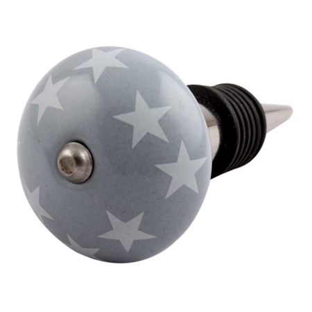 Grey Star Ceramic Wine Stopper